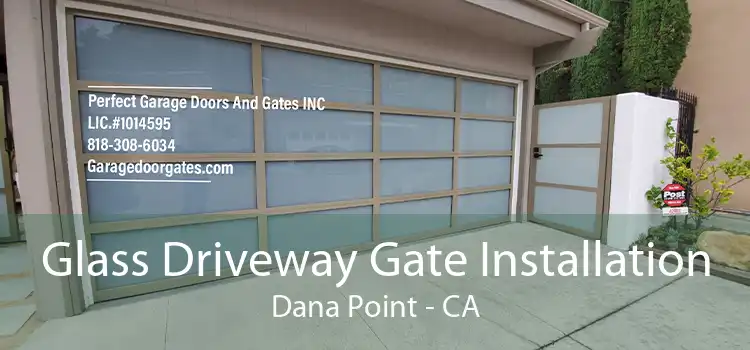 Glass Driveway Gate Installation Dana Point - CA