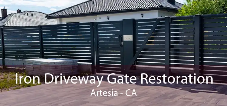 Iron Driveway Gate Restoration Artesia - CA