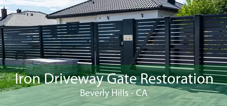 Iron Driveway Gate Restoration Beverly Hills - CA