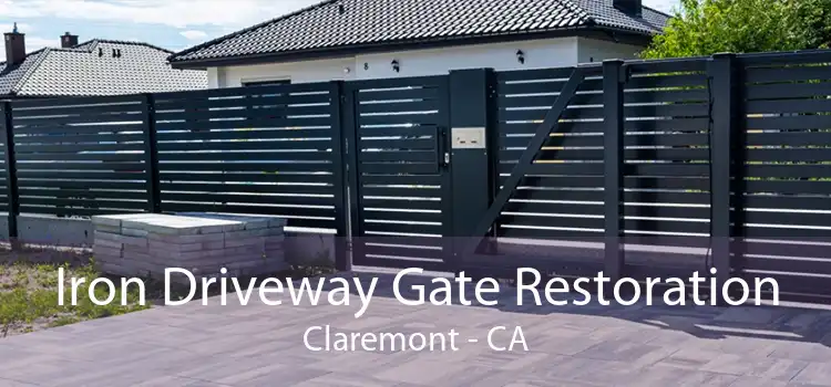 Iron Driveway Gate Restoration Claremont - CA