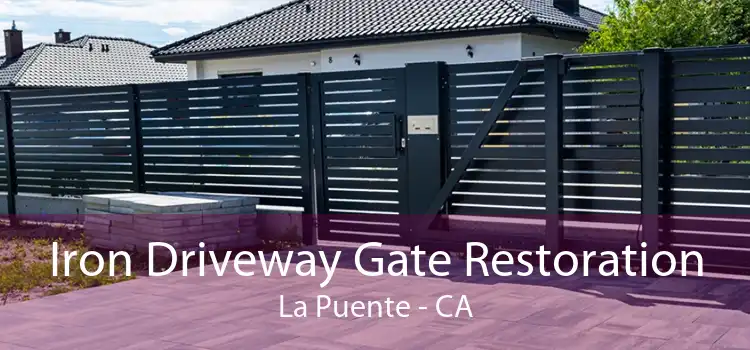 Iron Driveway Gate Restoration La Puente - CA