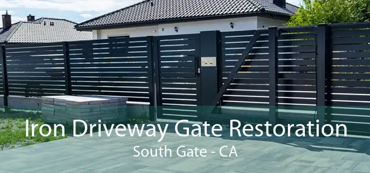 Iron Driveway Gate Restoration South Gate - CA