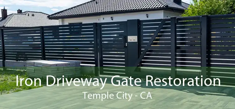 Iron Driveway Gate Restoration Temple City - CA